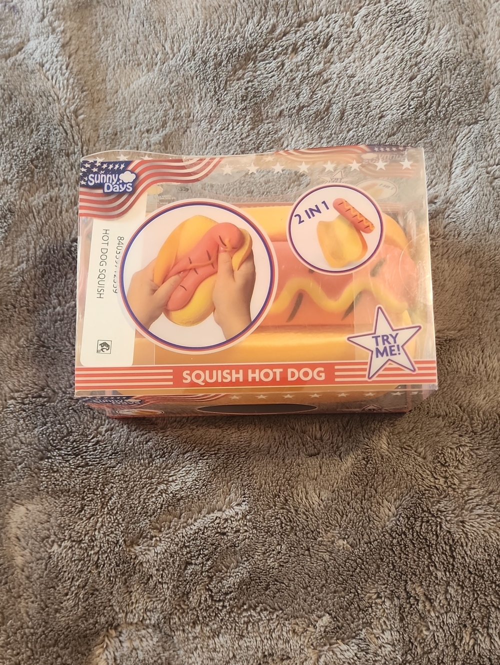 Sunny Days Squish Hot Dog! Undamaged & Unopened!